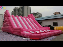 51' long giant adult inflatable obstacle course with big pool for outdoor entertainment events