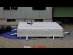 8x6m white indoor big jump foam pit airbag for GYM physical training N safety landing fun